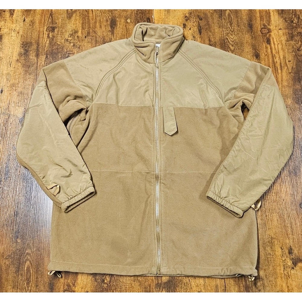US Navy NWU Type II III Fleece Parka Liner Coyote Tan Medium Long Jacket